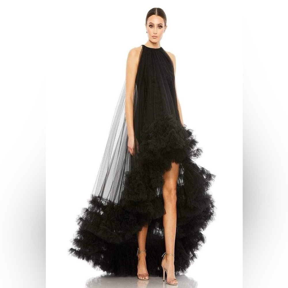 Mac Duggal Juliana black Tulle Gown size 10